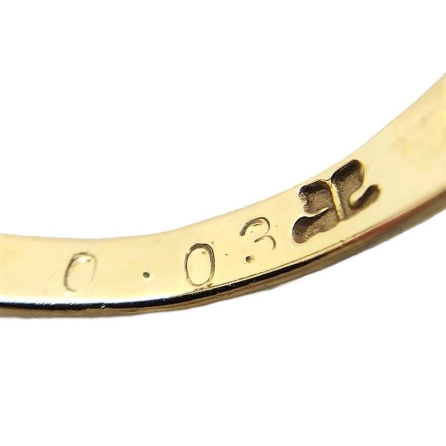 k18WG ダイヤモンド0.08ct クレージュ　ハートモチーフリング　9号 courreges クレージュ 3P カラーストーン ハートモチーフ リング