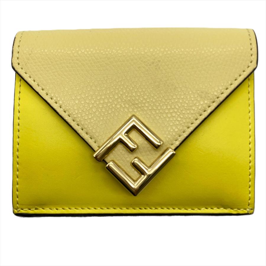 FENDI フェンディ FFダイヤモンド 三つ折り財布 レザー 8M0480 FENDI フェンディ FFダイヤモンド 三つ折り財布 レザー 8M0480