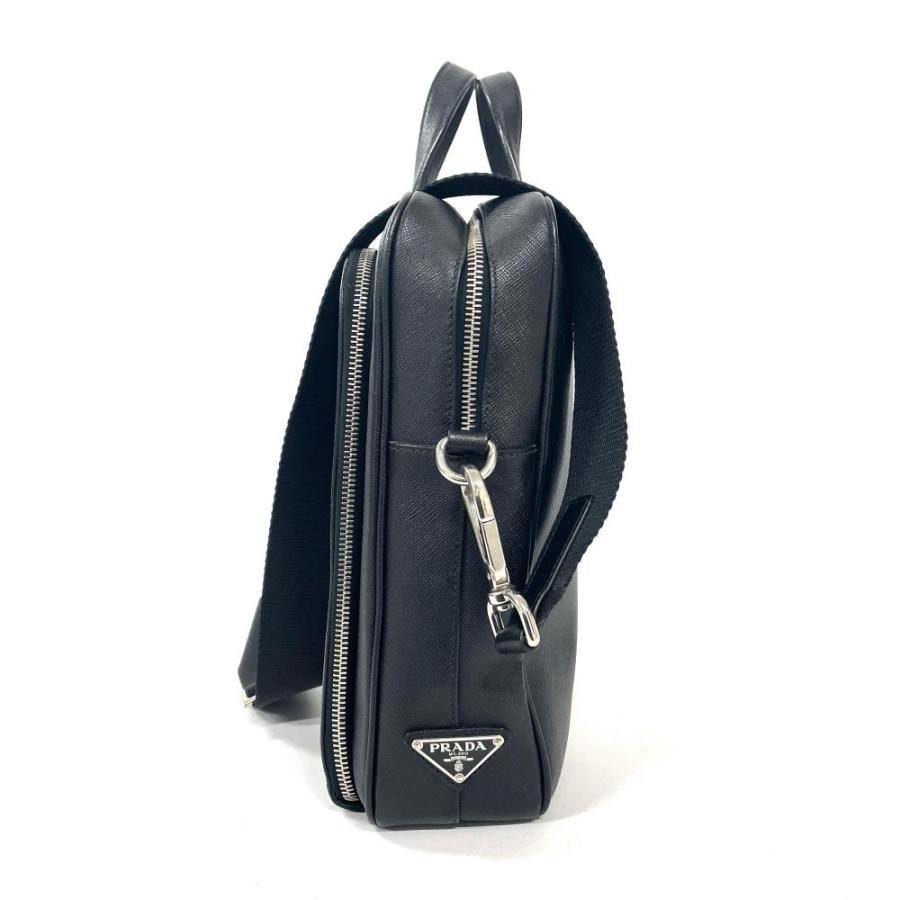 PRADA（プラダ） ビジネスバッグ 2WAY サフィアーノ ブラック メンズ