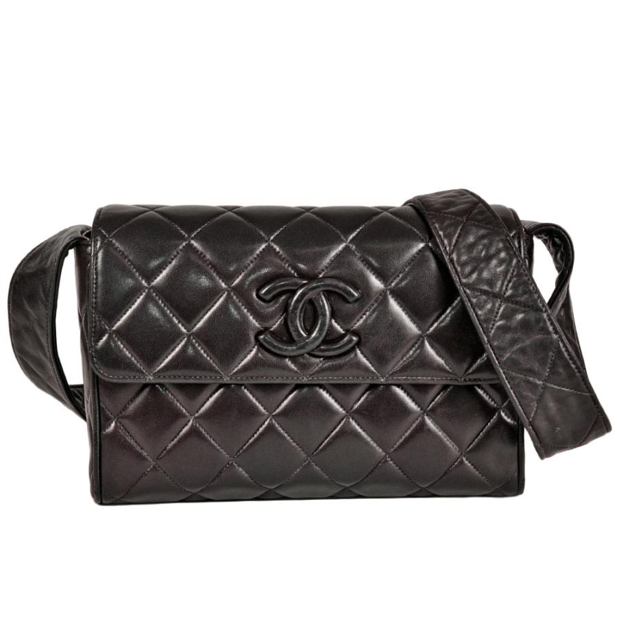 CHANEL シャネル マトラッセ レザー ショルダーバッグ ラムスキン 