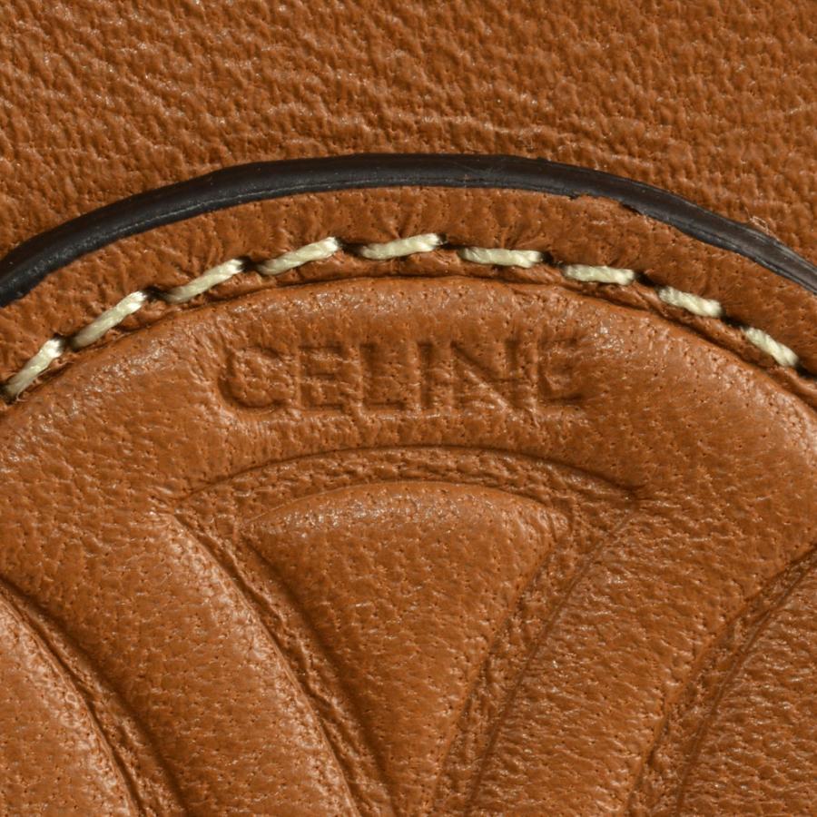 極美品 ＊ CELINE セリーヌ トリオンフ キュイル ポーチ ブラウン TRIOMPHE セリーヌ CELINE キュイル トリオンフ ドロー