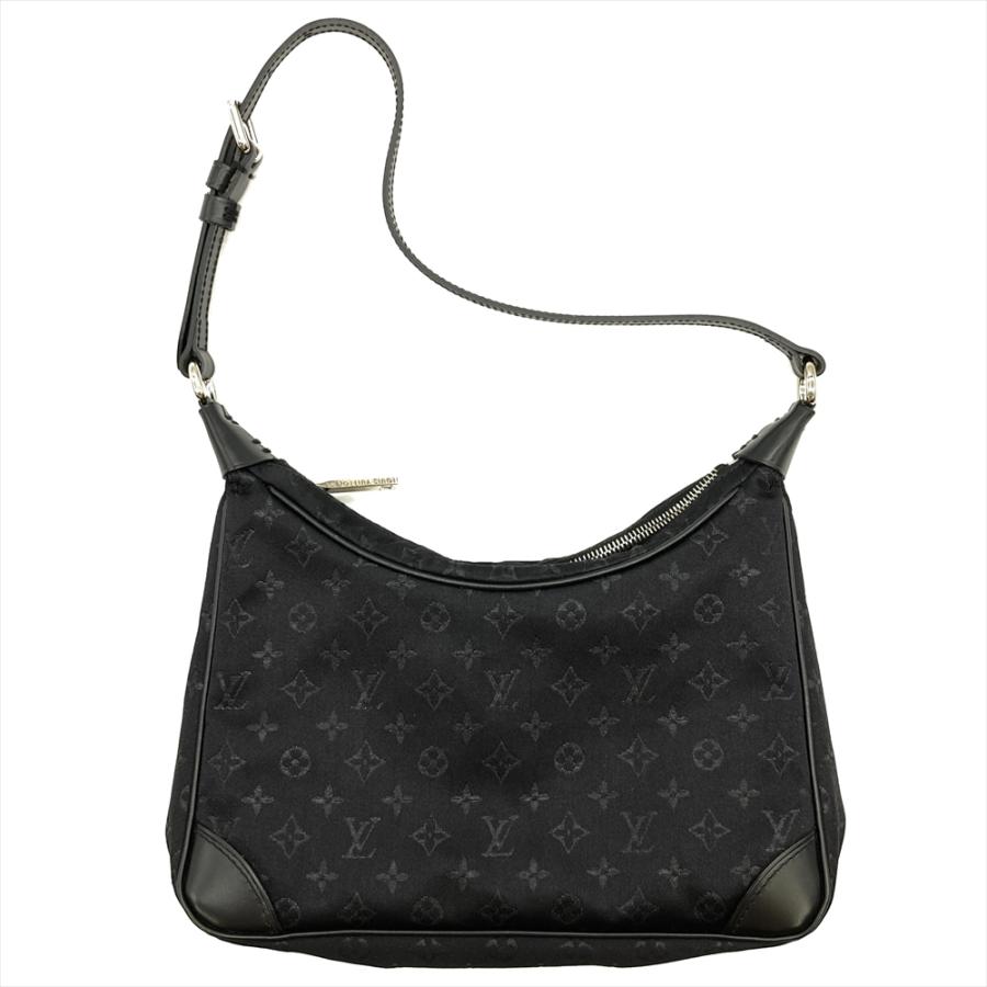 ルイヴィトン LOUIS VUITTON リトルブローニュ ノワール ショルダーバッグ モノグラム サテン M92142 ブラック シルバー金具 SR0061【中古】 LOUIS VUITTON（ルイ・ヴィトン） リトルブローニュ ノワール
