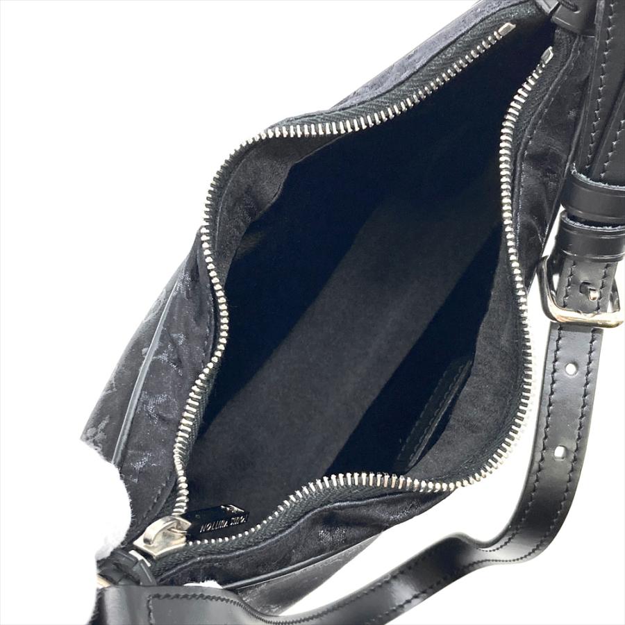 ルイヴィトン LOUIS VUITTON リトルブローニュ ノワール ショルダーバッグ モノグラム サテン M92142 ブラック シルバー金具 SR0061