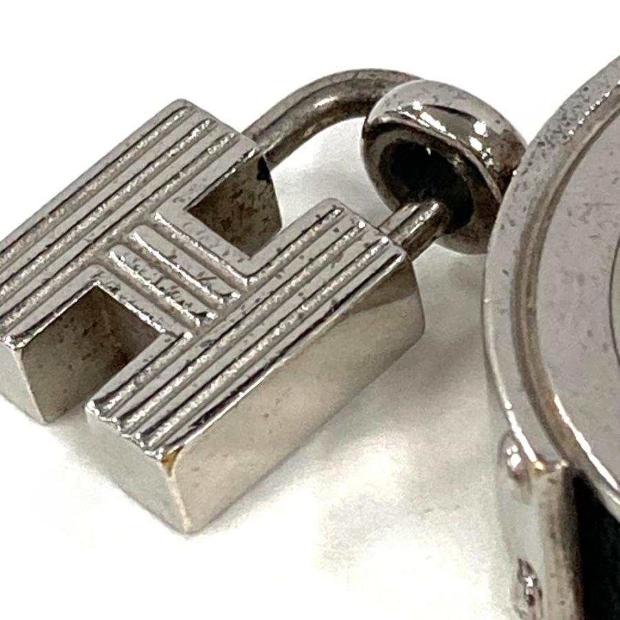 HERMES Hカデナ　スカーフ リング HERMES エルメス Hカデナ スカーフリング レザー ブラック ユニ