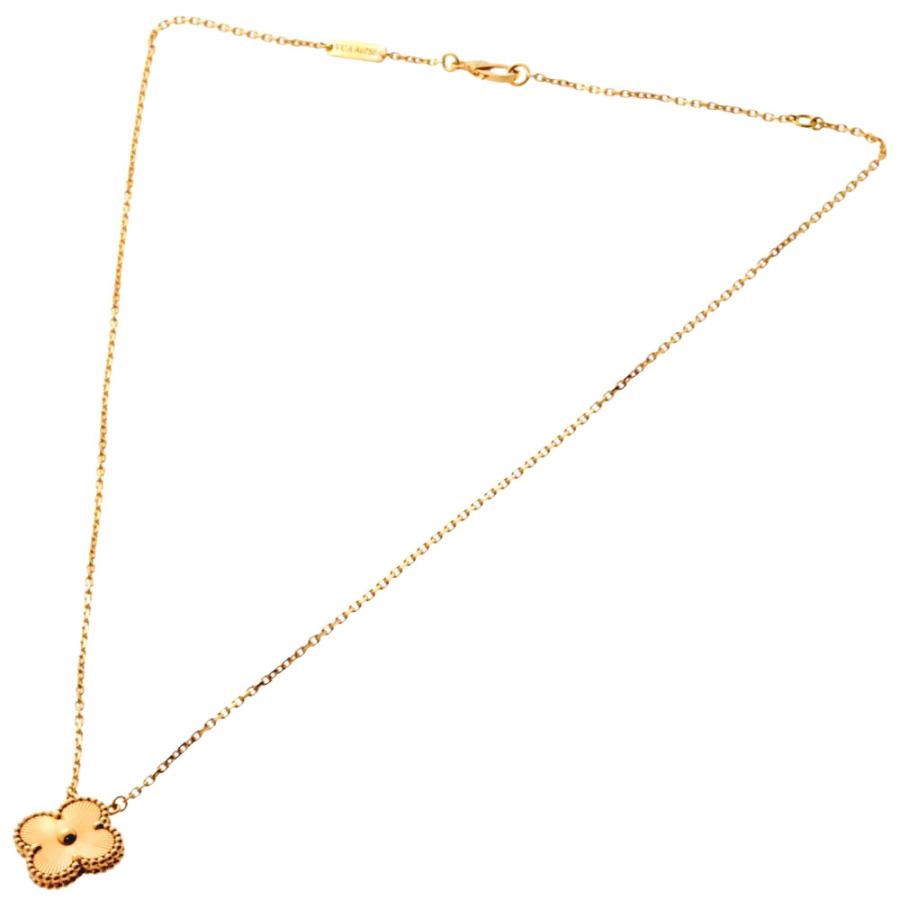 ヴァンクリーフ ヴィンテージアルハンブラ K18YG ネックレス ヴァンクリーフ&アーペル Van Cleef & Arpels ヴィンテージ
