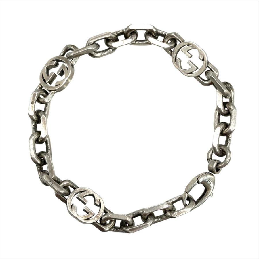 GUCCI インターロッキングチェーンブレスレット SV925 GUCCI（グッチ） インターロッキング チェーン ブレスレット #16 SV925
