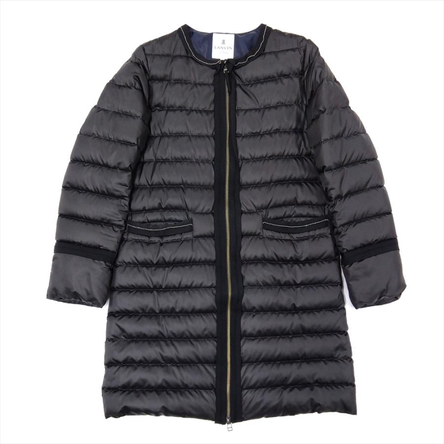 極美品！ランバンLANVINファー付きロングダウンジャケットS LANVIN（ランバン） ダウンコート ダウン フェザー ポリエステル