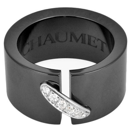 CHAUMET（ショーメ） リアン ダイヤモンド リング K18WG ブラック