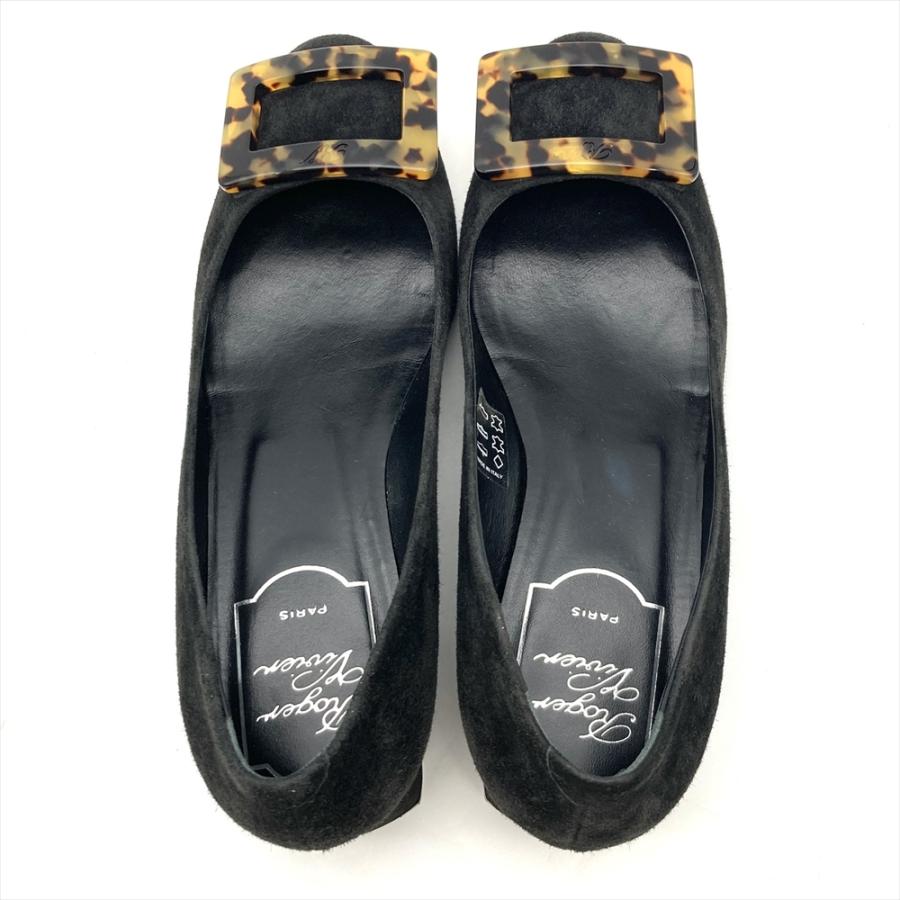 ロジェヴィヴィエ Roger vivier パンプス スウェード レザー ブラック 