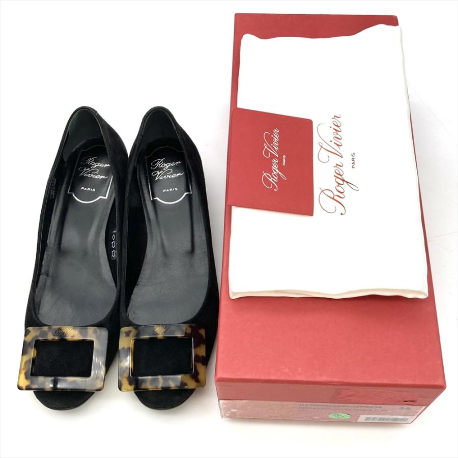 ロジェヴィヴィエ Roger vivier パンプス スウェード レザー ブラック 