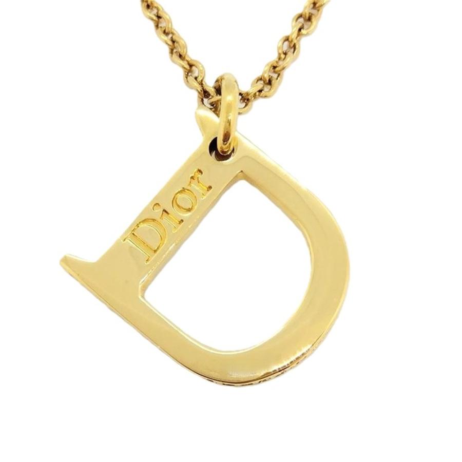 Dior　ディオール　ネックレス　Dロゴ　ラインストーン クリスチャンディオール Christian Dior Dロゴ ラインストーン