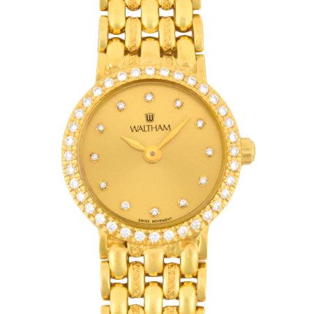 WALTHAM ウォルサム ダイヤベゼル 12Pダイヤインデックス K18YG  