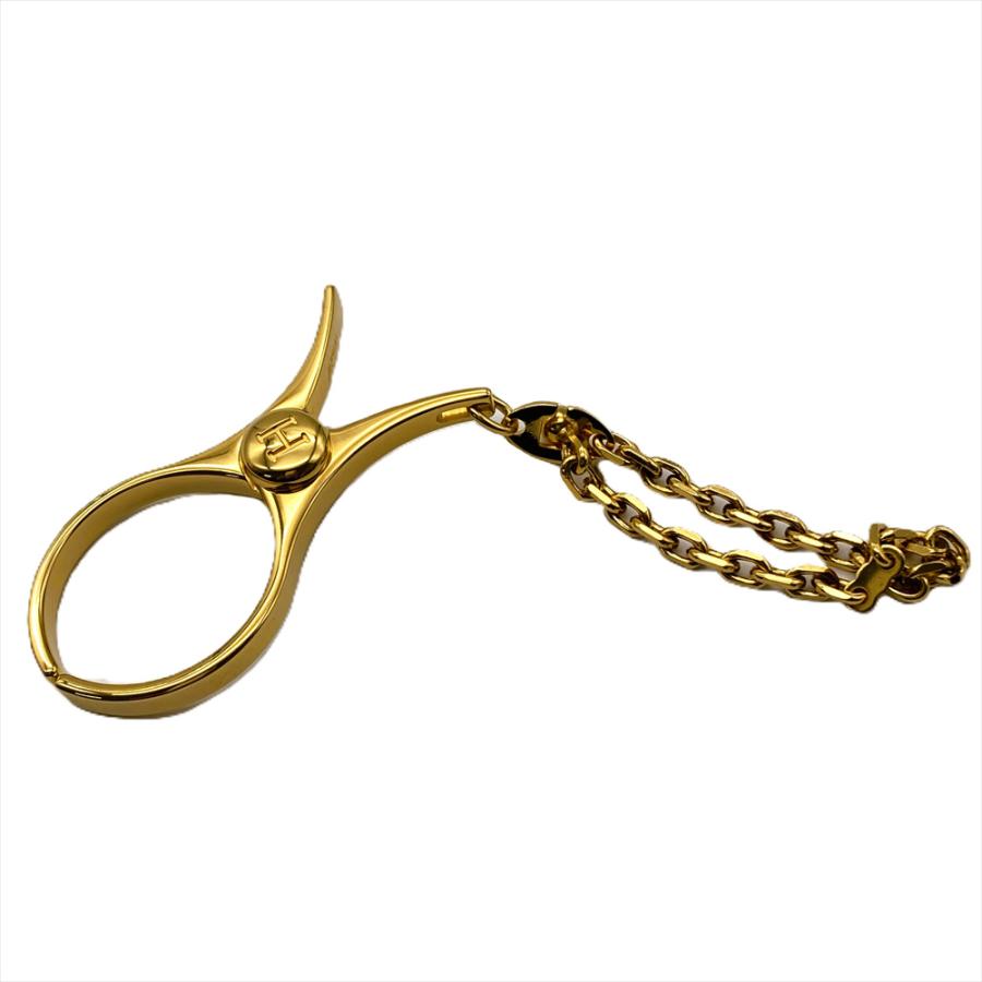 エルメス　HERMES フィルー　グローブホルダー　ゴールド HERMES エルメス フィルー 手袋ホルダー GP ゴールド金具