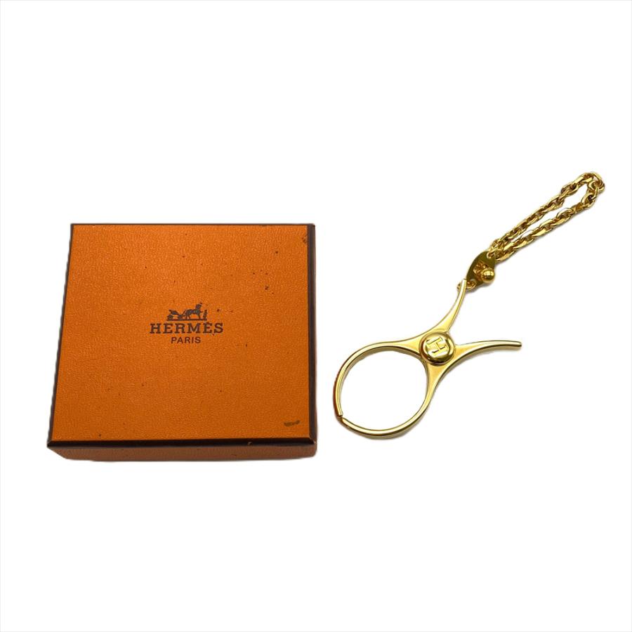 エルメス　HERMES フィルー　グローブホルダー　ゴールド HERMES エルメス グローブホルダー 手袋ホルダー フィルー ドレ