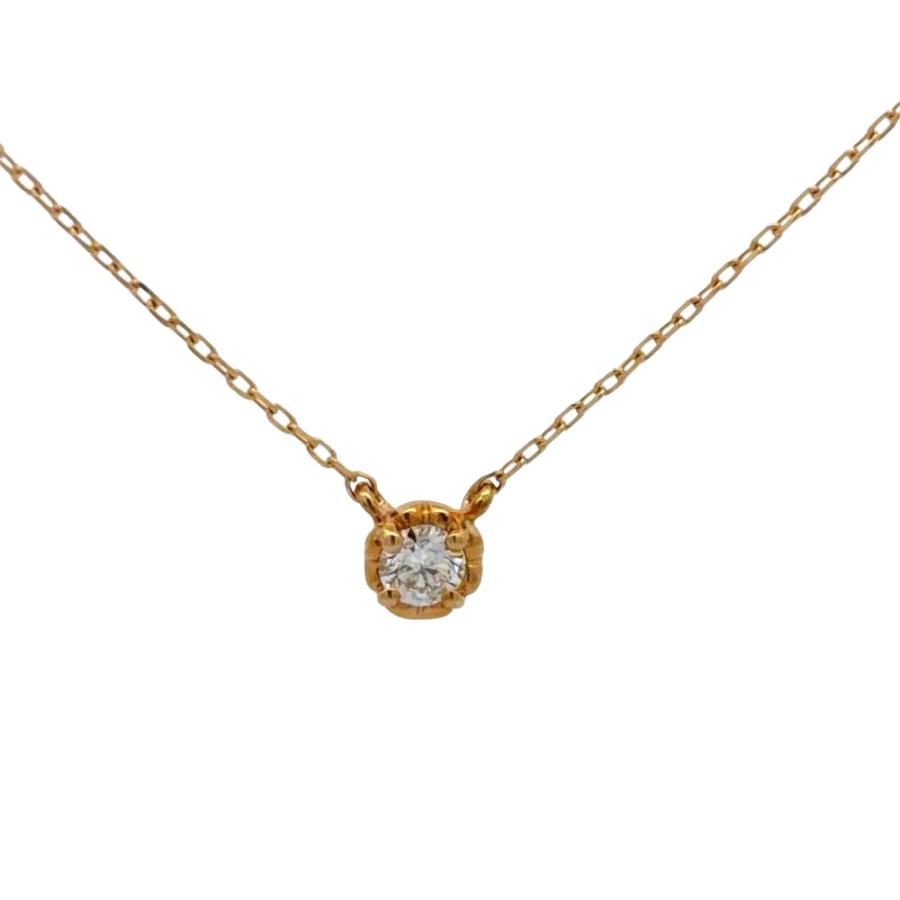 AHKAH K18 ダイヤ ティアネックレス 0.05カラット AHKAH（アーカー） ティア ネックレス ダイヤモンド 0.05ct K18YG 0.9g