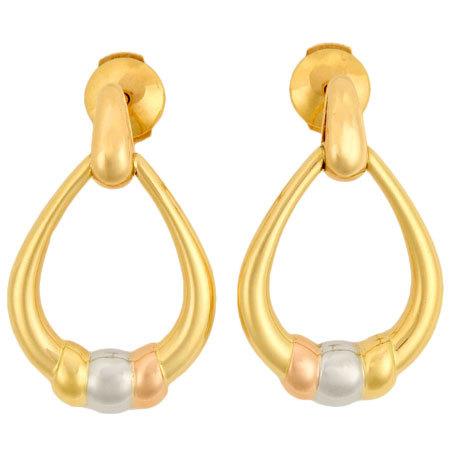 Cartier カルティエ スリーカラー ドアノッカー ピアス K18PG/YG/WG