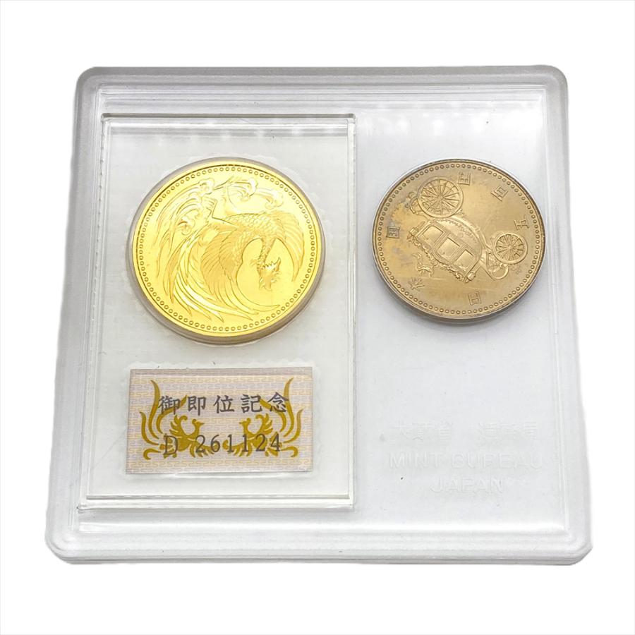 天皇陛下 御即位記念 貨幣セット 10万円金貨 500円白銅貨 純金 30g