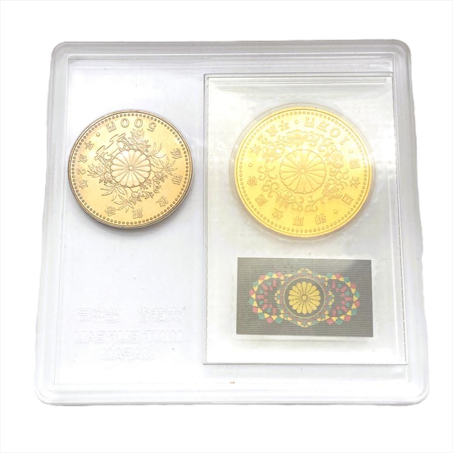 天皇陛下 御即位記念 貨幣セット 10万円金貨 500円白銅貨 純金 30g