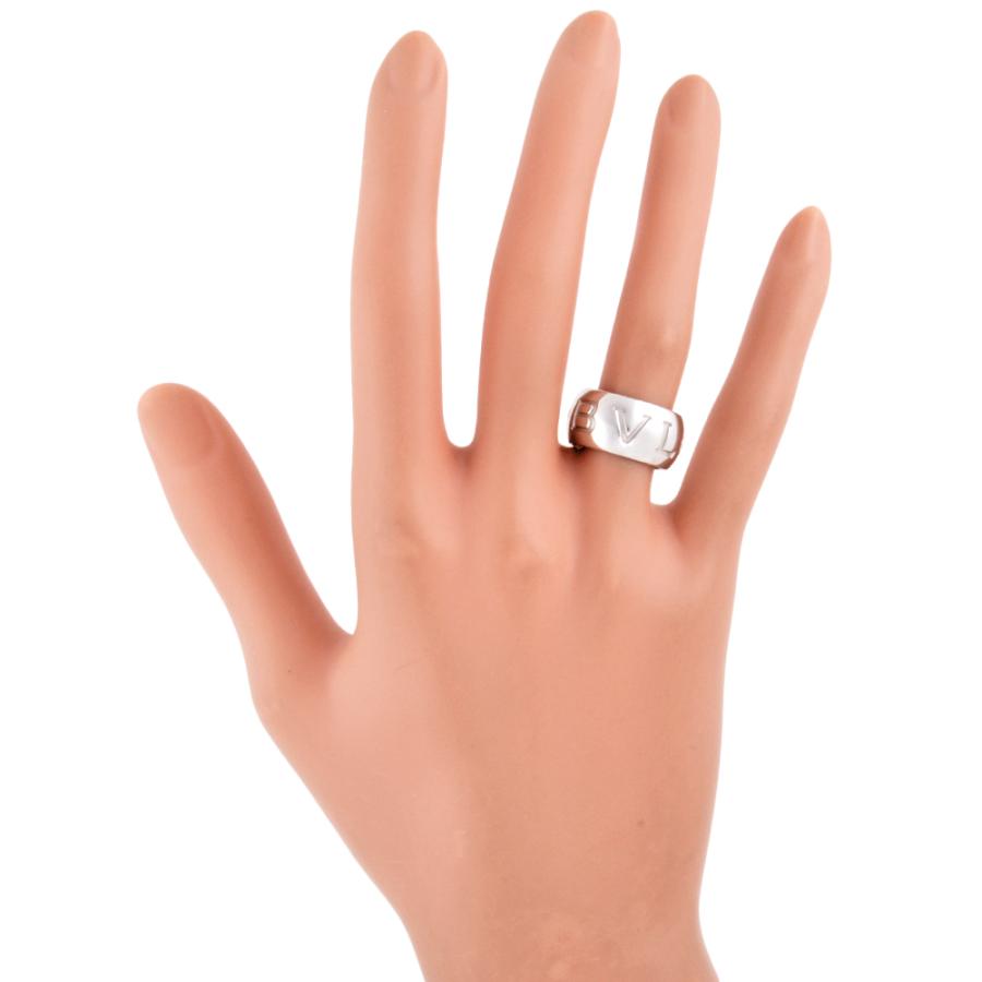 BVLGARI（ブルガリ） モノロゴ リング 指輪 #51 K18WG 12.1g ホワイト