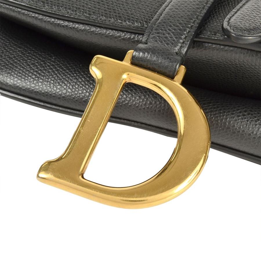 ディオール Dior サドル ミディアム ハンドバッグ レザー
