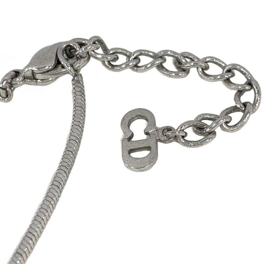 ディオール Dior トロッター ネックレス メタル ピンク プレート