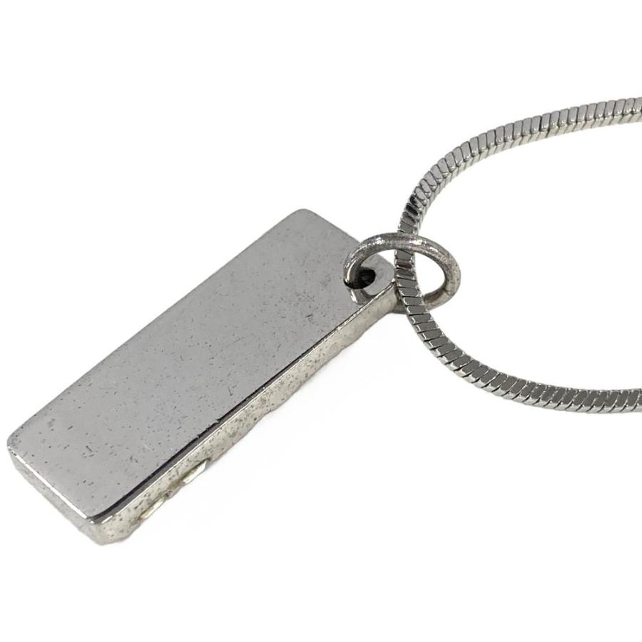 ディオール Dior トロッター ネックレス メタル ピンク プレート ユニ