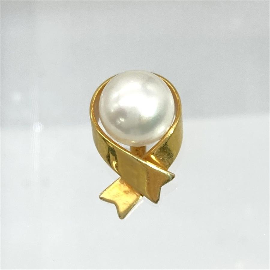 MIKIMOTO（ミキモト） パール 約6.8mm ピアス 真珠 K18YG 3.0g