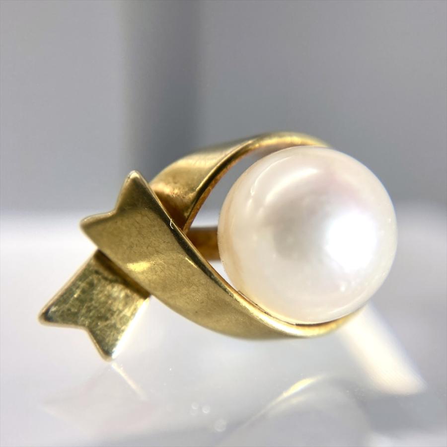 MIKIMOTO（ミキモト） パール 約6.8mm ピアス 真珠 K18YG 3.0g