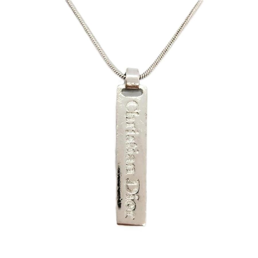 クリスチャンディオール Christian Dior ロゴプレート ネックレス