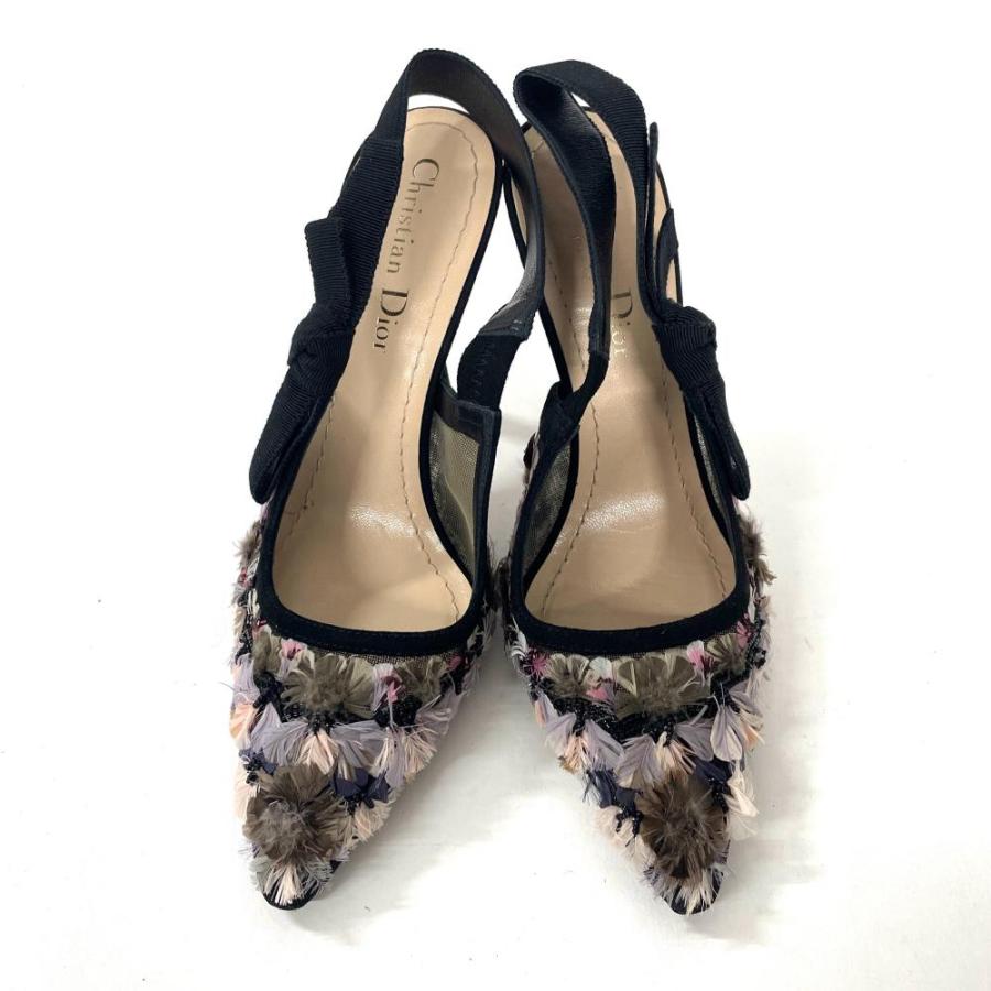 ディオール Dior スリングバック ヒール パンプス 22cm : ゴールド