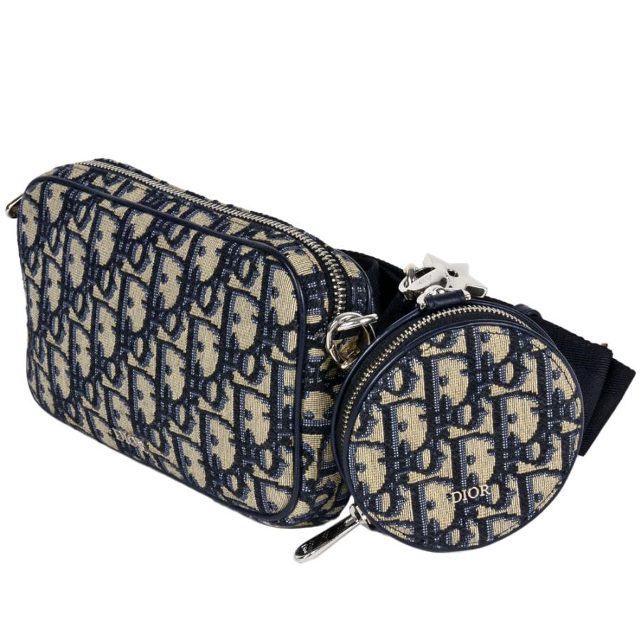 DIOR ディオール オブリーク キャンプ ショルダーバッグ ネイビー キャンバス ゴールド金具 Dior - DIOR ディオール オブリーク キャンプ ショルダーバッグ