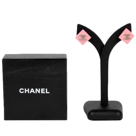 CHANEL（シャネル） ココマーク イヤリング スクエア メタル ピンク