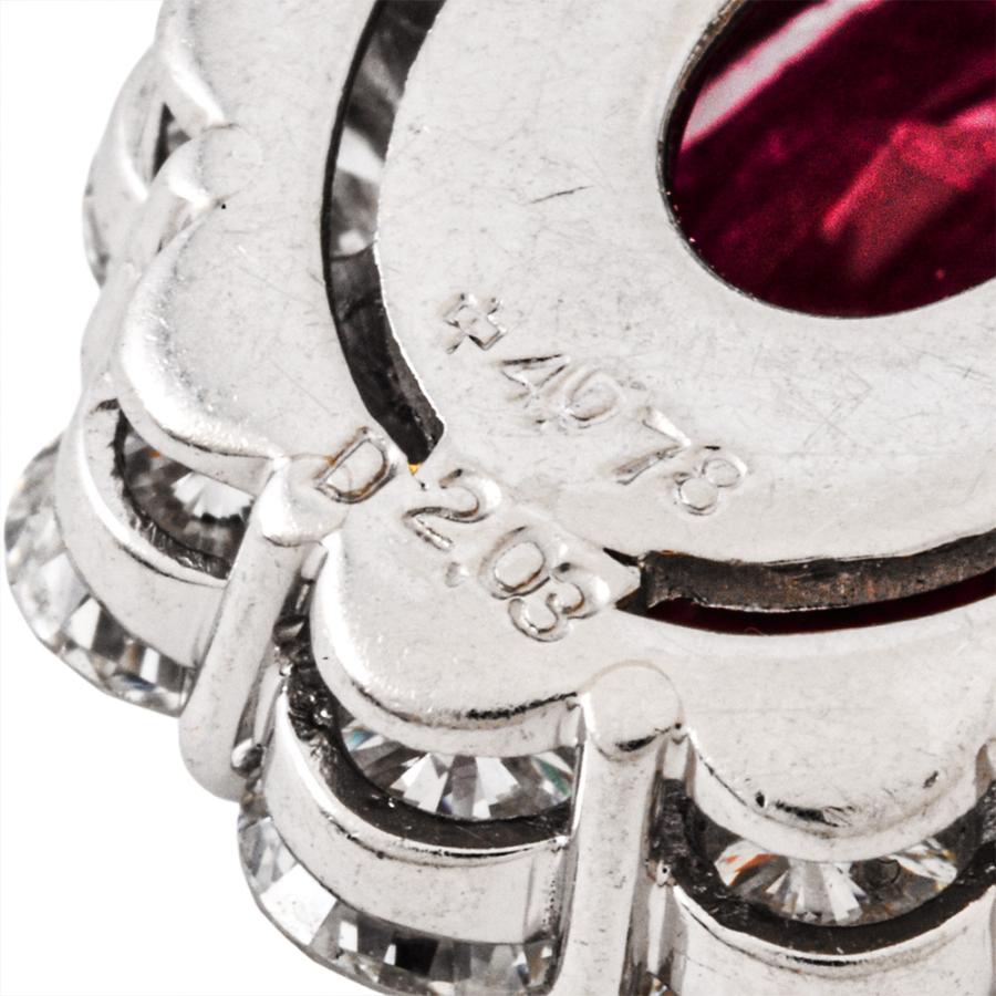 ペンダントトップ ルビー 4.078ct Pt900 6.6g レッド ダイヤモンド
