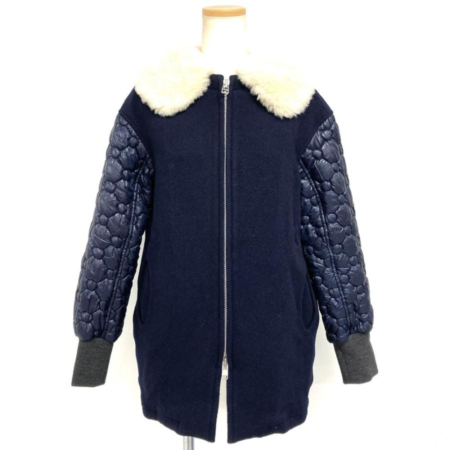 TSUMORI CHISATO（ツモリチサト） ウール 着脱ファー襟 ノーカラー