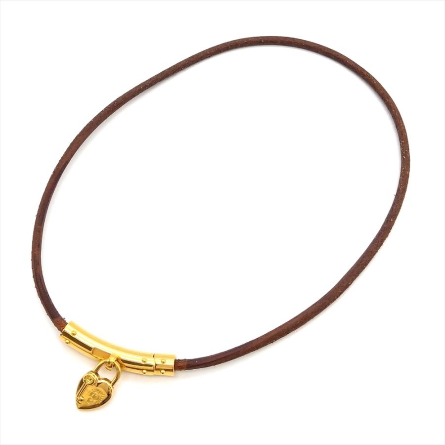 HERMES（エルメス） ヴィヴィリデ チョーカー レザー 金属 36cm