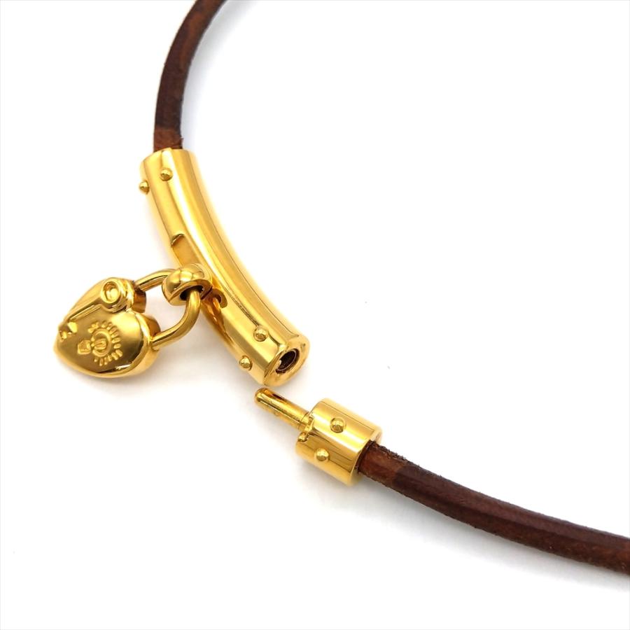 HERMES（エルメス） ヴィヴィリデ チョーカー レザー 金属 36cm
