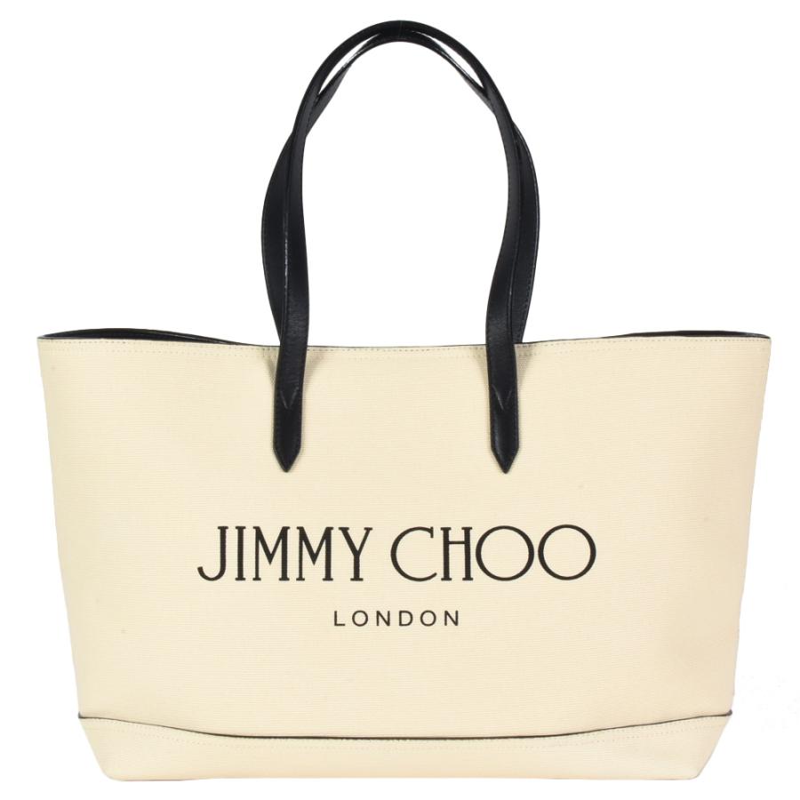 JIMMY CHOO (ジミーチュウ) キャンバスレザートートバッグ