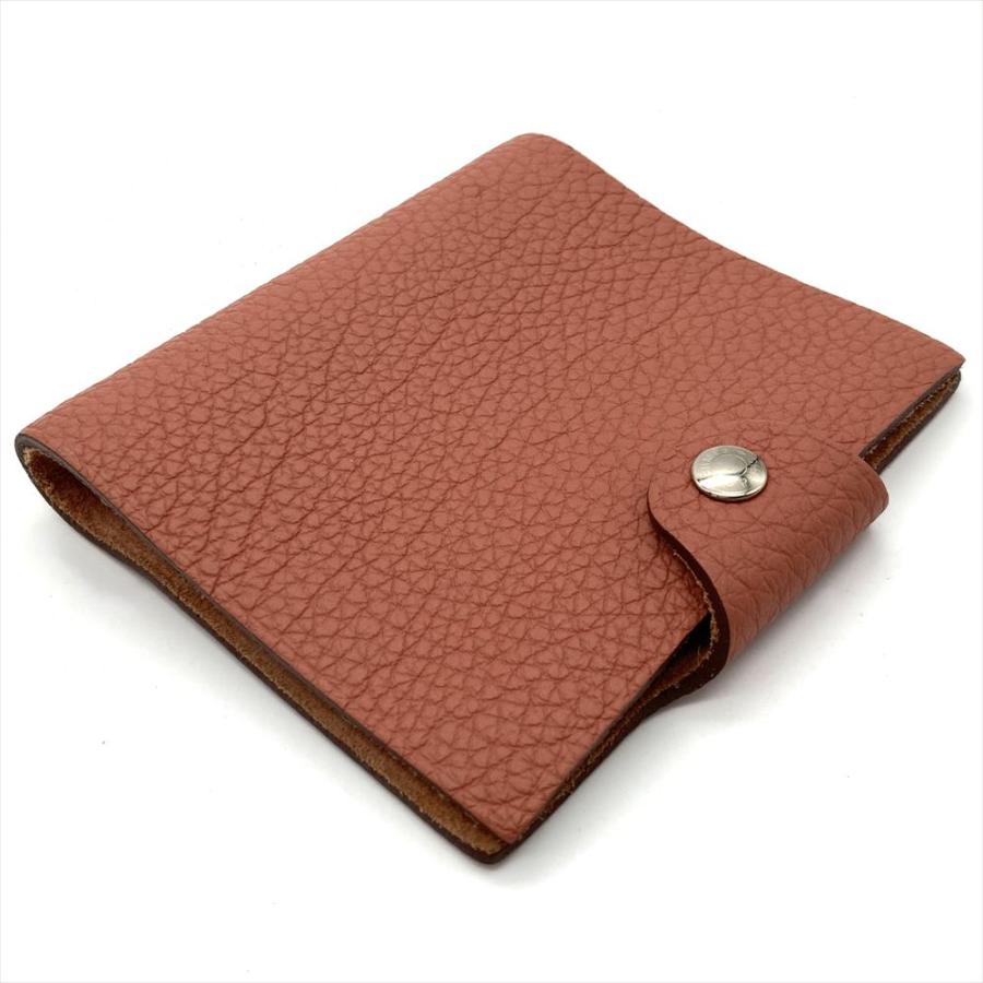 エルメス HERMES ユリス ミニ 手帳カバー トゴ □Q刻印 ピンク シルバー金具 ロージー レディース【中古】 HERMES（エルメス） ユリス ミニ 手帳カバー トゴ □Q刻印 ピンク