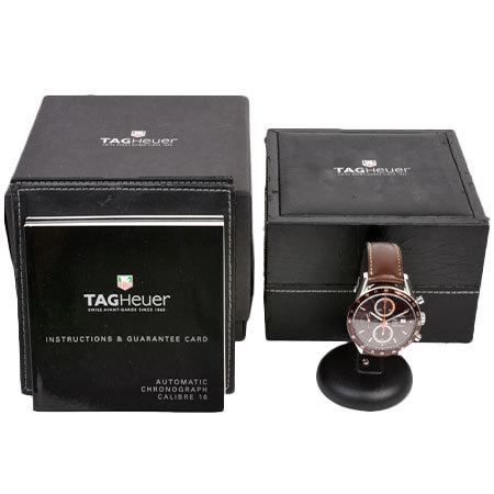 【定価４８万円】TAG Heuer　 タグ・ホイヤー　キャリバー１６　ＣＶ２０１３．　カレラタキメータークロノ　ブラック　自動巻【中古 TAG Heuer CARRERA タグホイヤー カレラ キャリバー16 クロノグラフ