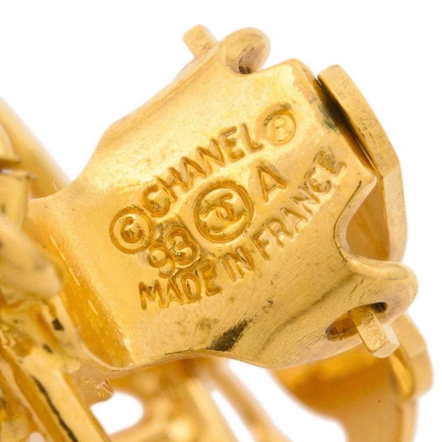 シャネル  イヤリング ゴールド  CHANEL 93P マメ有 ゴム無 大ぶり CHANEL（シャネル） イヤリング 93P GP ゴールド 鳥かご ココマーク