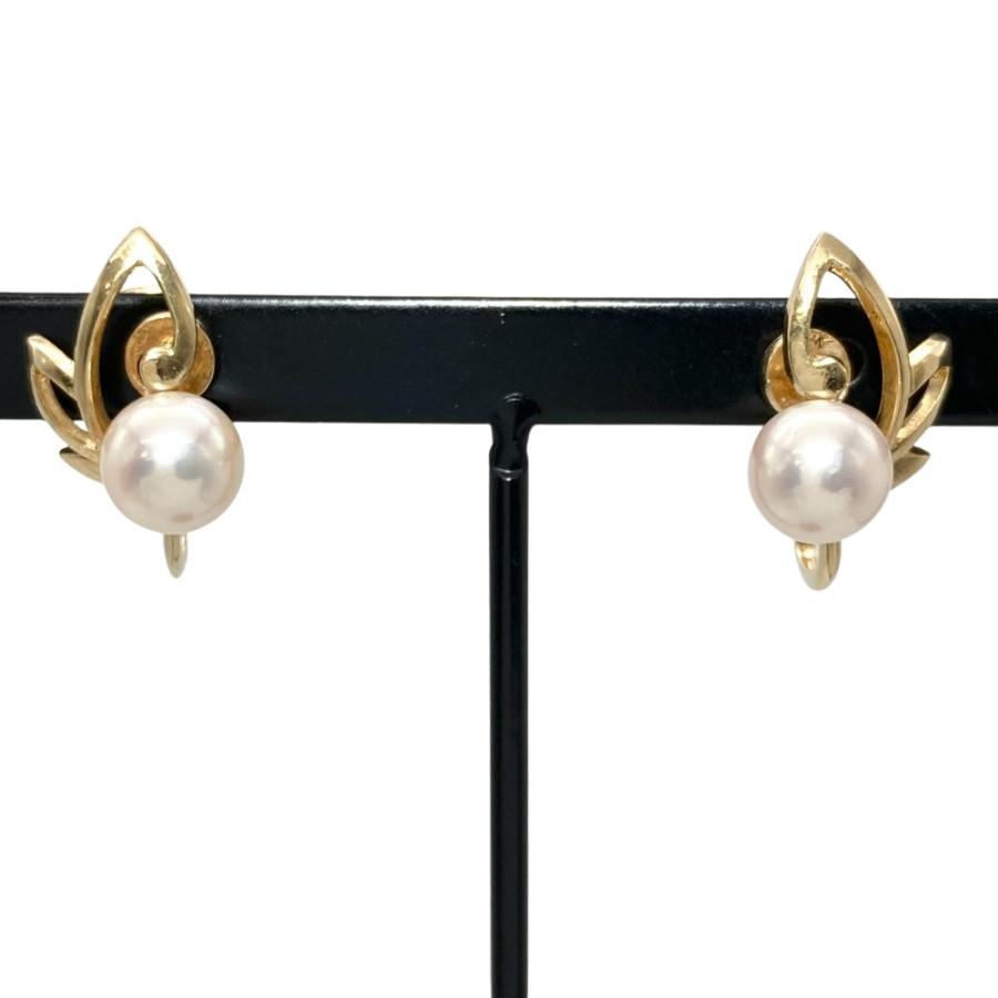 MIKIMOTO ミキモト パール イヤリング MIKIMOTO（ミキモト） パール イヤリング K14YG 3.7g 真珠 約6.3-6.4mm