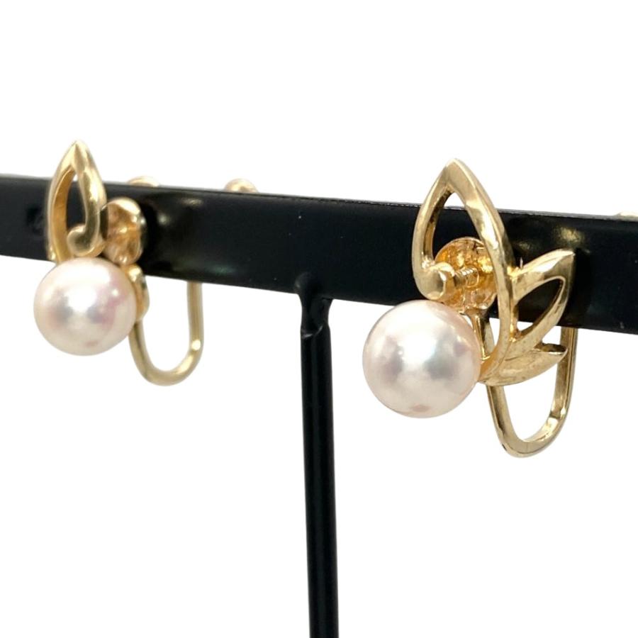 MIKIMOTO（ミキモト） パール イヤリング K14YG 3.7g 真珠 約6.3-6.4mm 