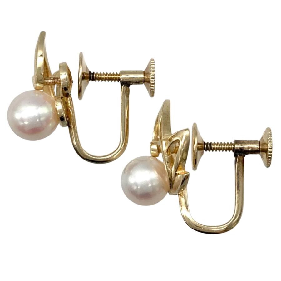 MIKIMOTO（ミキモト） パール イヤリング K14YG 3.7g 真珠 約6.3-6.4mm