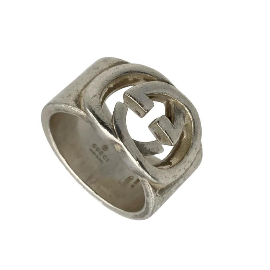 【大特価】GUCCI SV925 インターロッキングG ワイヤー リング 9号 GUCCI（グッチ） リング TAG 774052 J8400 メンズ ダイアゴナル