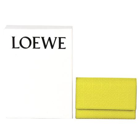美品✨ LOEWE ロエベ アナグラム バーティカルウォレット 三つ折り財布 黄 LOEWE（ロエベ） 中古 三つ折り財布 レディース ブランド アナグラム