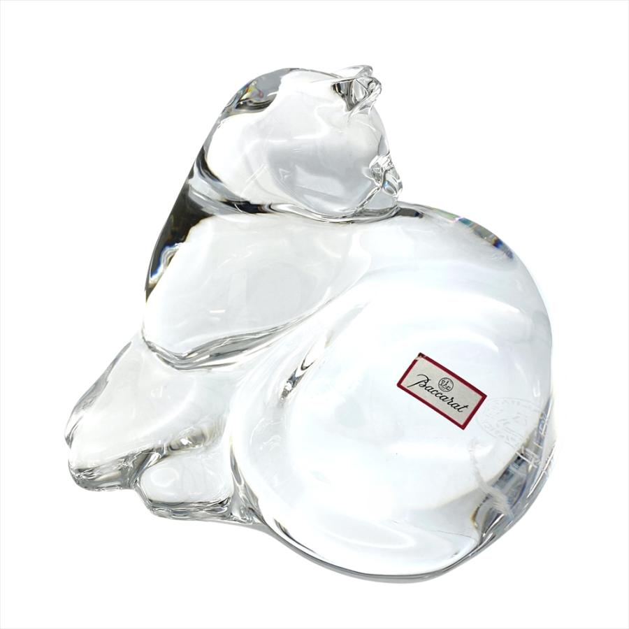 Baccarat バカラ　クリスタル　眠り猫　置物　美品　箱なし Baccarat バカラ クリスタル 眠り猫 置物 美品 箱なし 【公式通販】