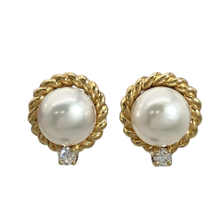 MIKIMOTO（ミキモト） ピアス ダイヤモンド 0.02ct 6.3mm玉 : ゴールド