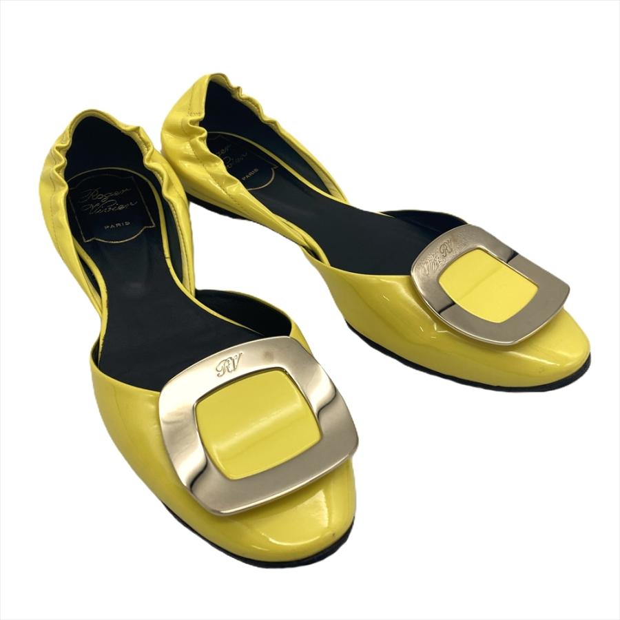 ロジェヴィヴィエ ROGERVIVIER パンプス パテントレザー イエロー