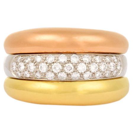 Cartier カルティエ モビリス ダイヤモンド リング スリーカラー Cartier カルティエ モビリス ダイヤモンド リング スリーカラー
