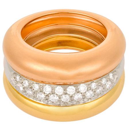 Cartier カルティエ モビリス ダイヤモンド リング スリーカラー Cartier カルティエ モビリス ダイヤモンド リング スリーカラー